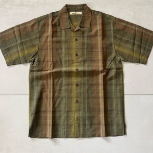 Nwot Tommy Bahama olive / brown short sleeve sz S
